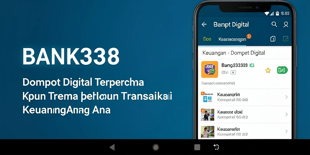 Antarmuka user-friendly BANK338 untuk transaksi Dompet Digital.