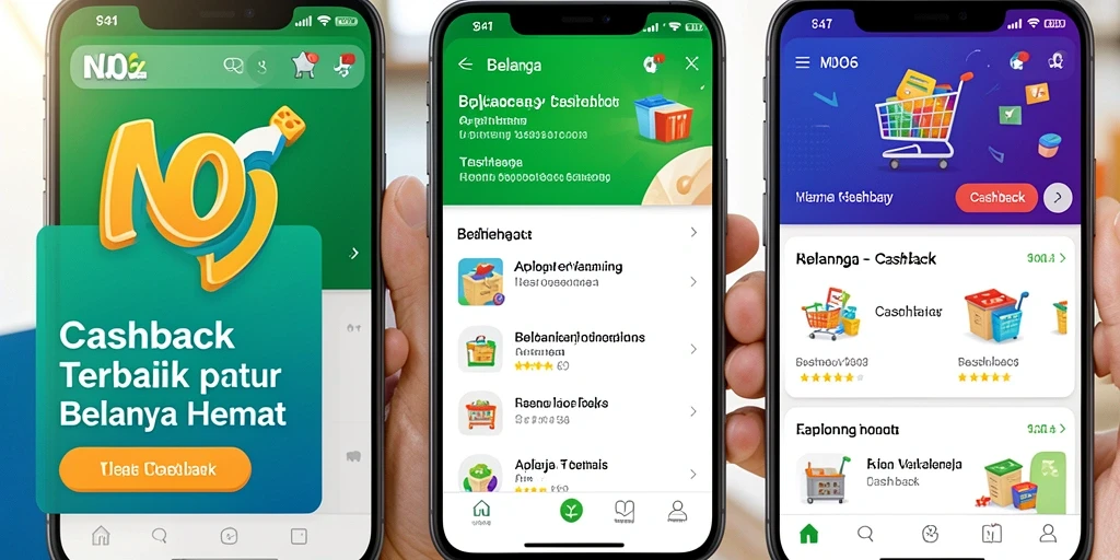 Screenshot antarmuka N06 menampilkan fitur cashback yang mudah diakses.