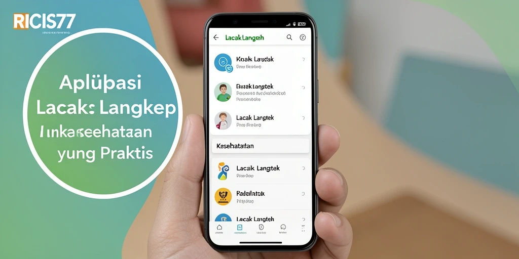 Antarmuka pengguna RICIS77 dengan fitur Lacak Langkah yang jelas.