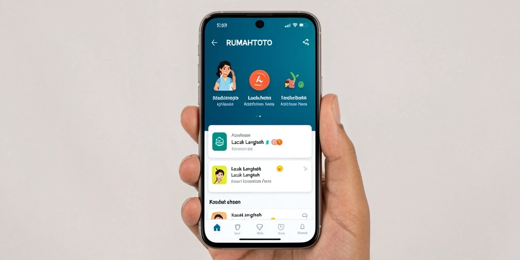 Antarmuka RUMAHTOTO menampilkan data lacak langkah yang jelas dan informatif.
