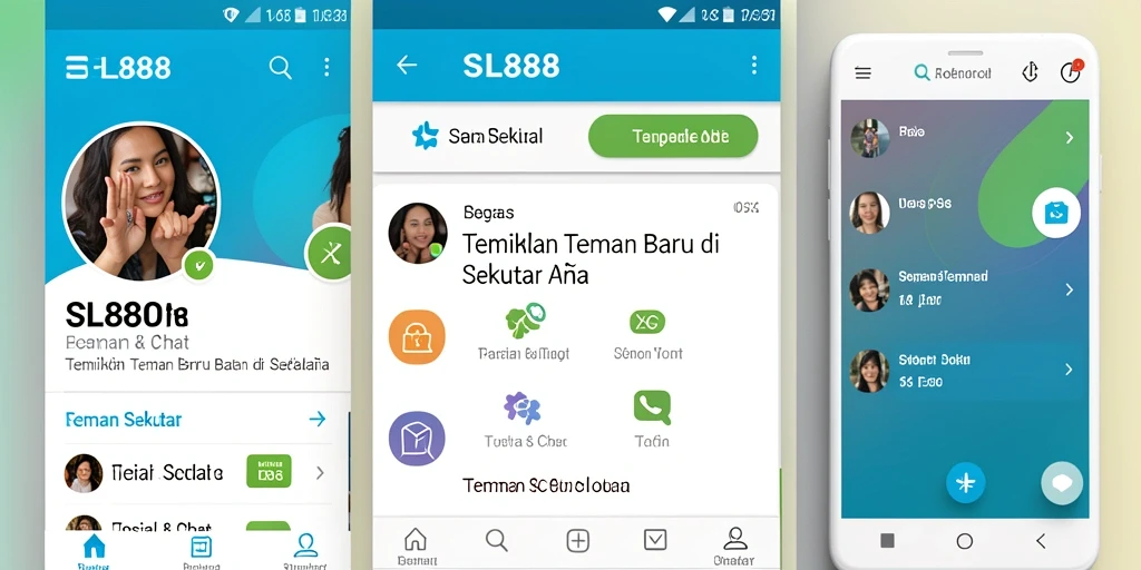 Tampilan antarmuka pengguna SL888 yang menarik dan fungsional.