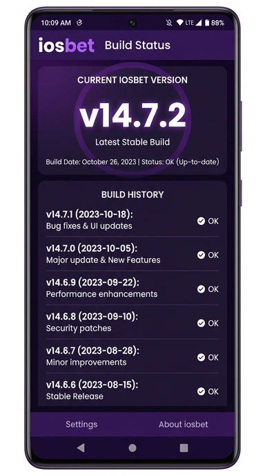 Riwayat Versi iosbet untuk Pengguna Android